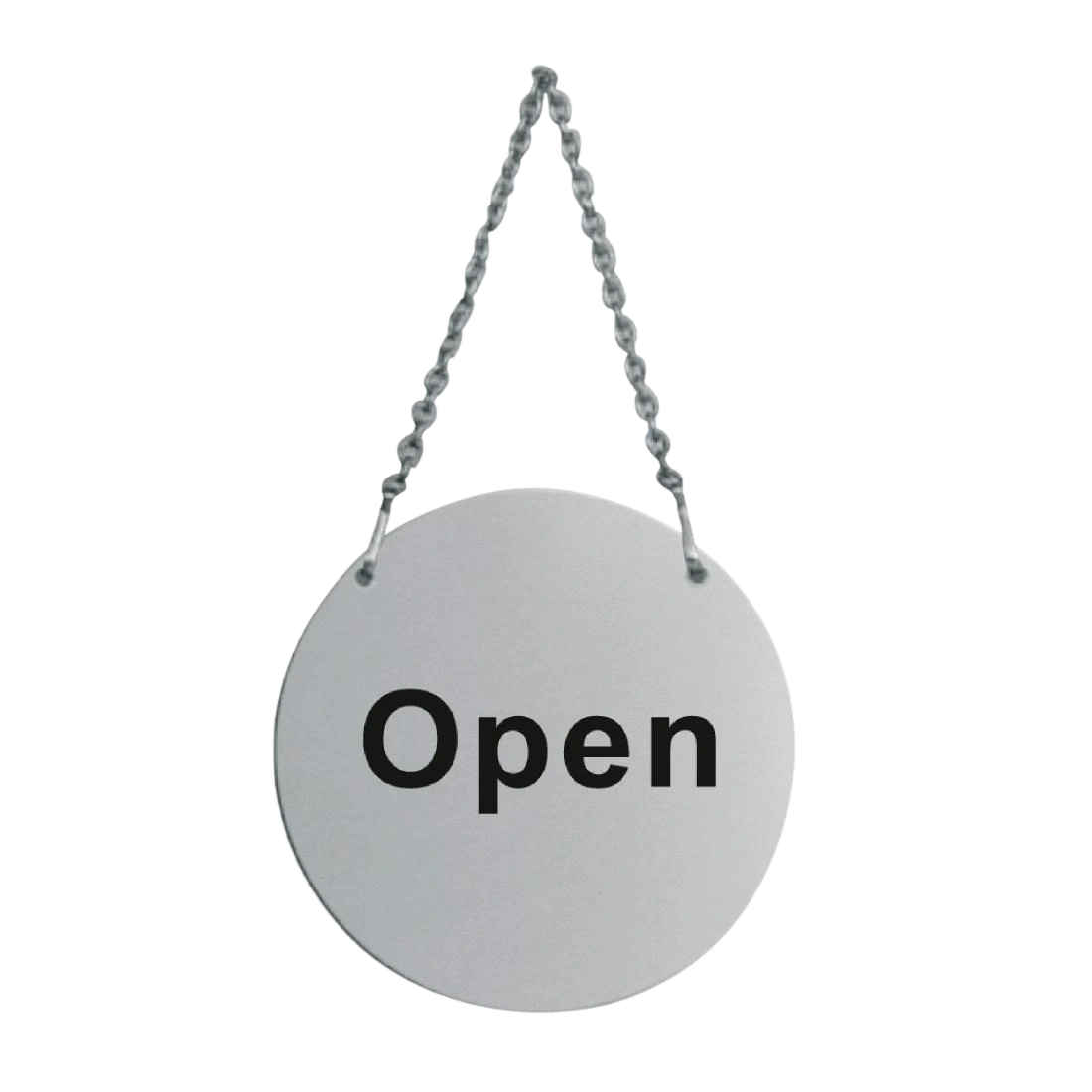 Vogue U065 Open/Closed Door Sign with Hanging Chain St/St