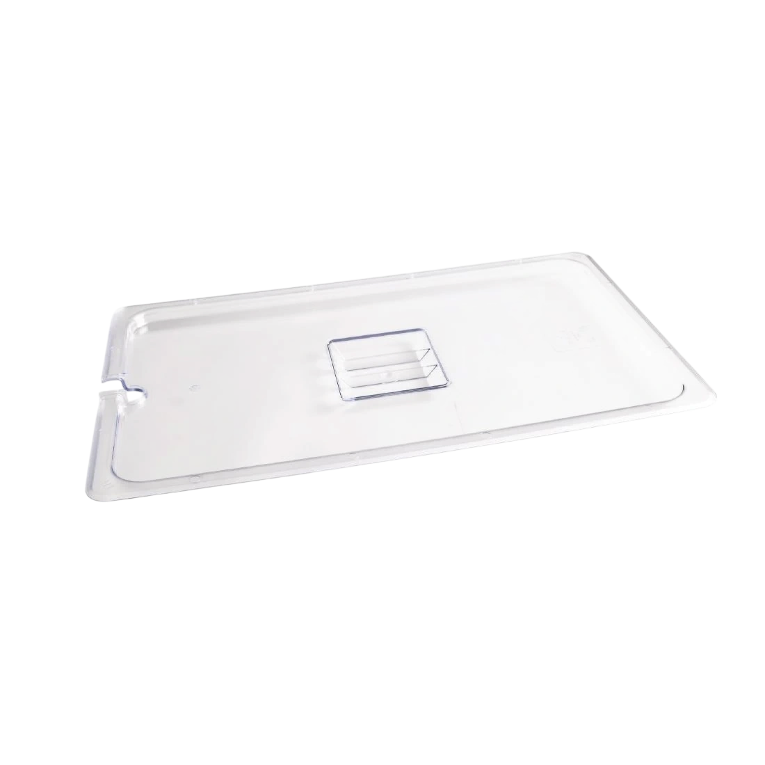 Vogue U250 Clear Polycarbonate Notched Lid - GN 1/1