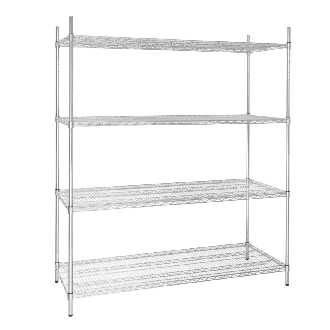 Vogue U258 Flat Pack 4 Shelf Unit St/St - 610x1520mm