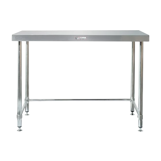 Simply Stainless SS01.7.1200 LB Flat-Top Bench – 1200×700mm, Leg Brace