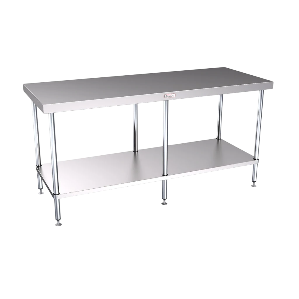 Simply Stainless SS01.7.2100 Flat-Top Bench – 2100×700mm, Undershelf