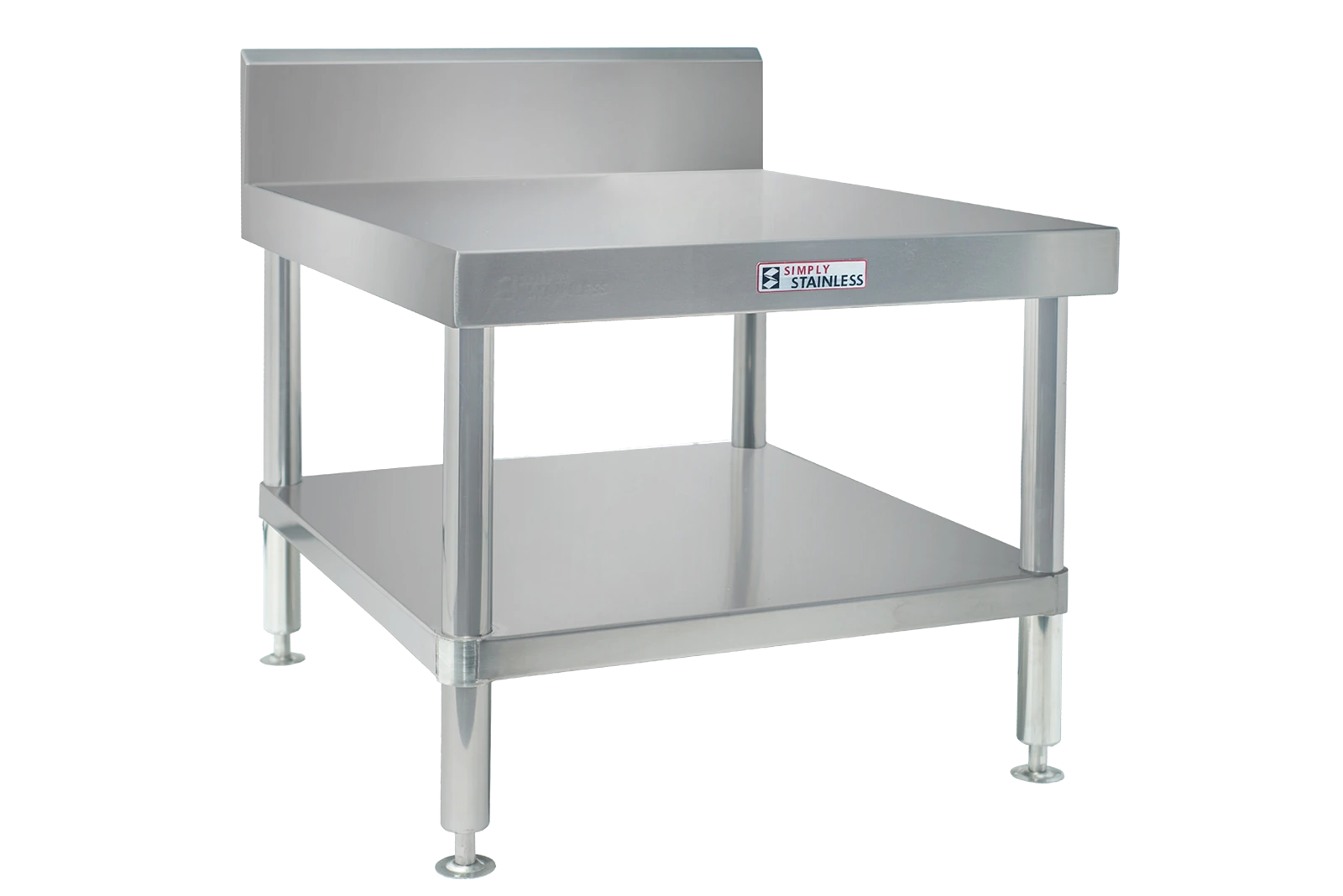 Simply Stainless SS02.7.0600 Splashback Bench – 600×700mm, Undershelf