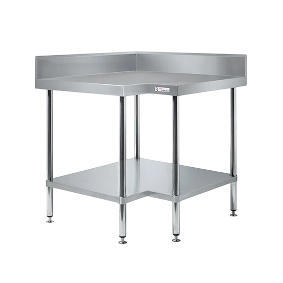 Simply Stainless SS04.0900 Corner Workbench – 900×600mm, Splashback