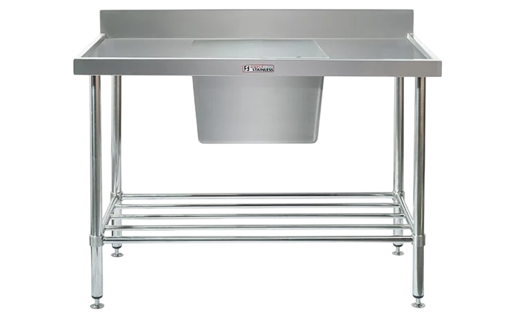 Simply Stainless SS05.0600 Sink Bench – 600×600mm, Centre Bowl