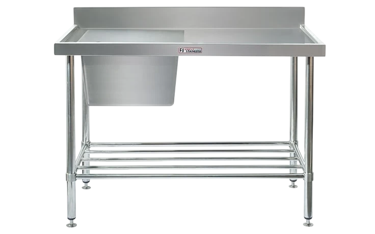 Simply Stainless SS05.1500L Sink Bench – 1500×600mm, Left Bowl