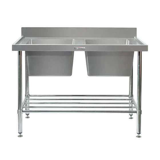 Simply Stainless SS06.1800 Double-Bowl Sink Bench – 1800×600mm