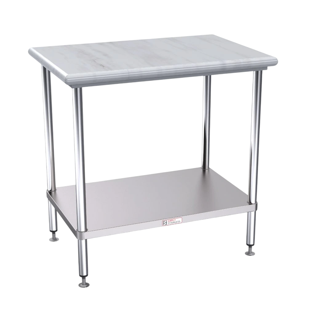 Simply Stainless SS23.0650w Granite Bench – 650×600mm, Dolomite White