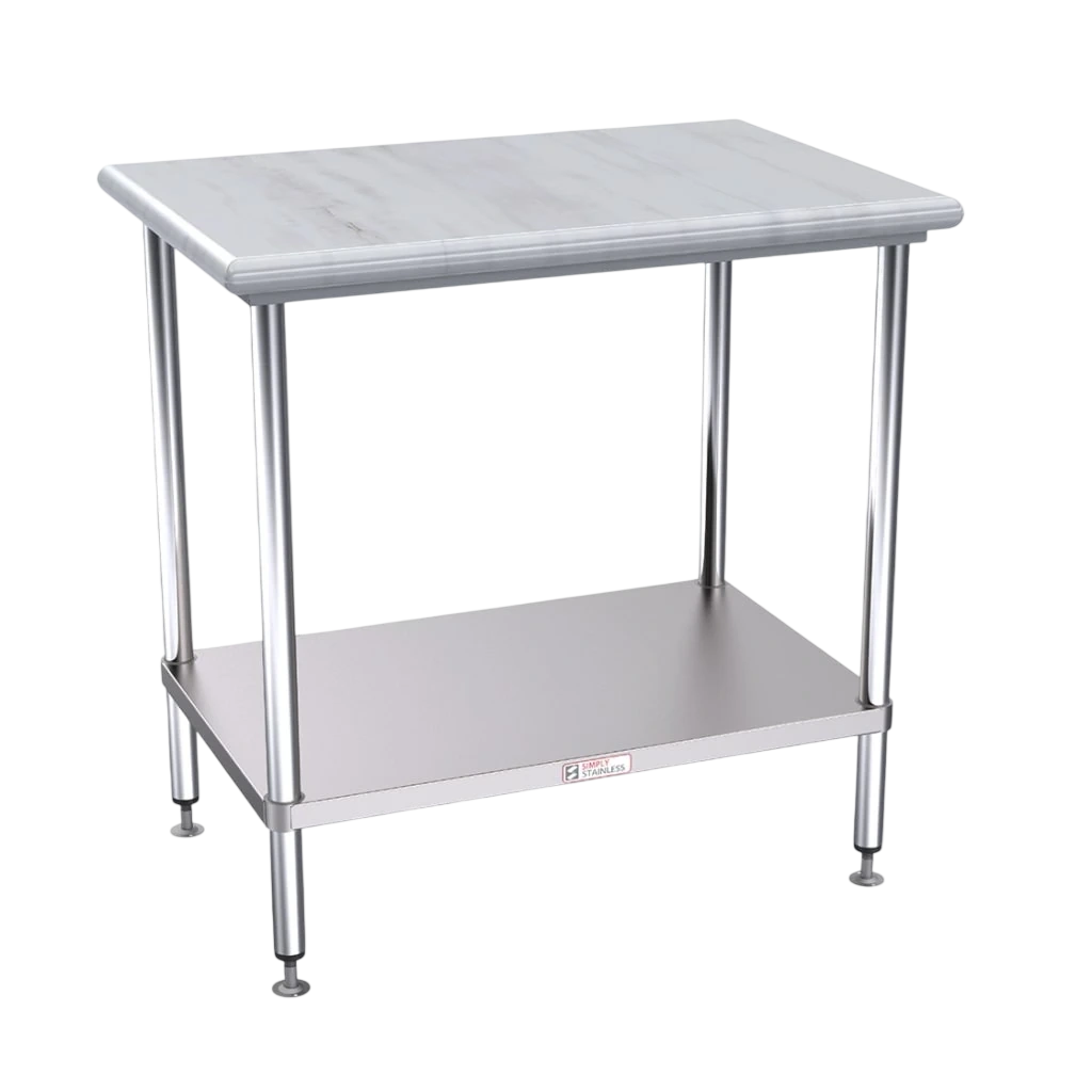 Simply Stainless SS23.0900w Granite Bench – 900×600mm, Dolomite White