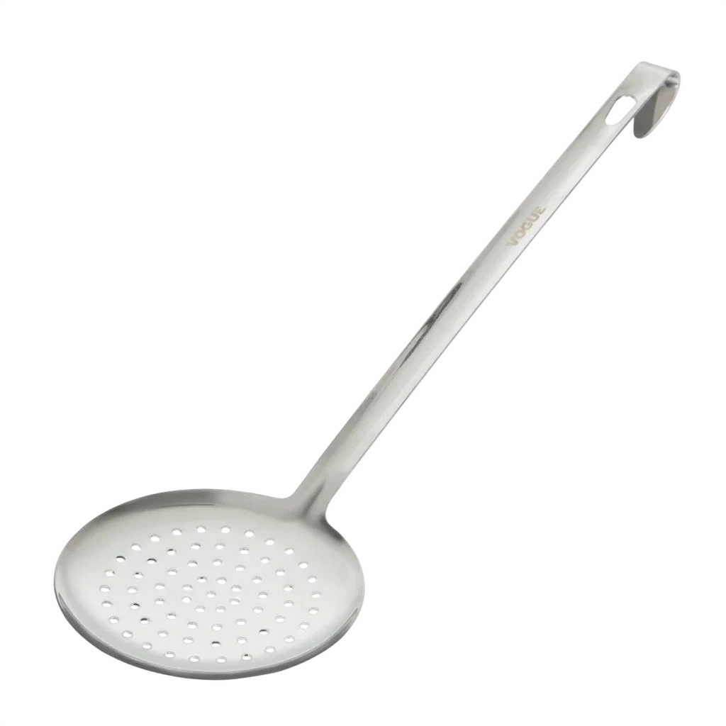 Vogue J668 Stainless Steel Skimmer – 380mm Long Handle, 120mm Head commercial kitchen equipment