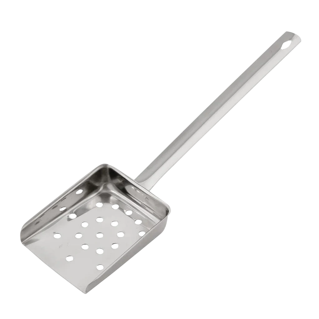 Vogue Chip Scoop Flat Handle St/St - 290mm 11 1/2" commercial kitchen equipment