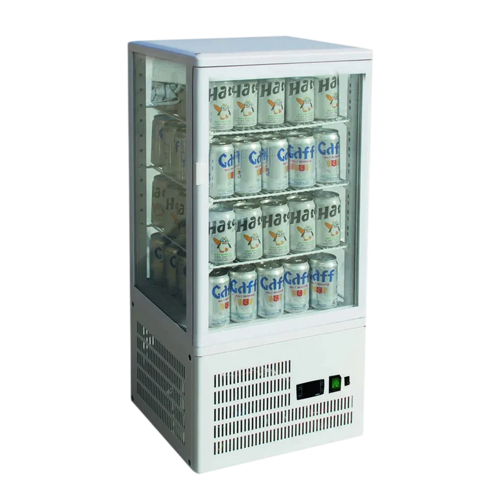 Thermaster TCBD78W-QLD126 2NDs White Countertop Display Fridge
