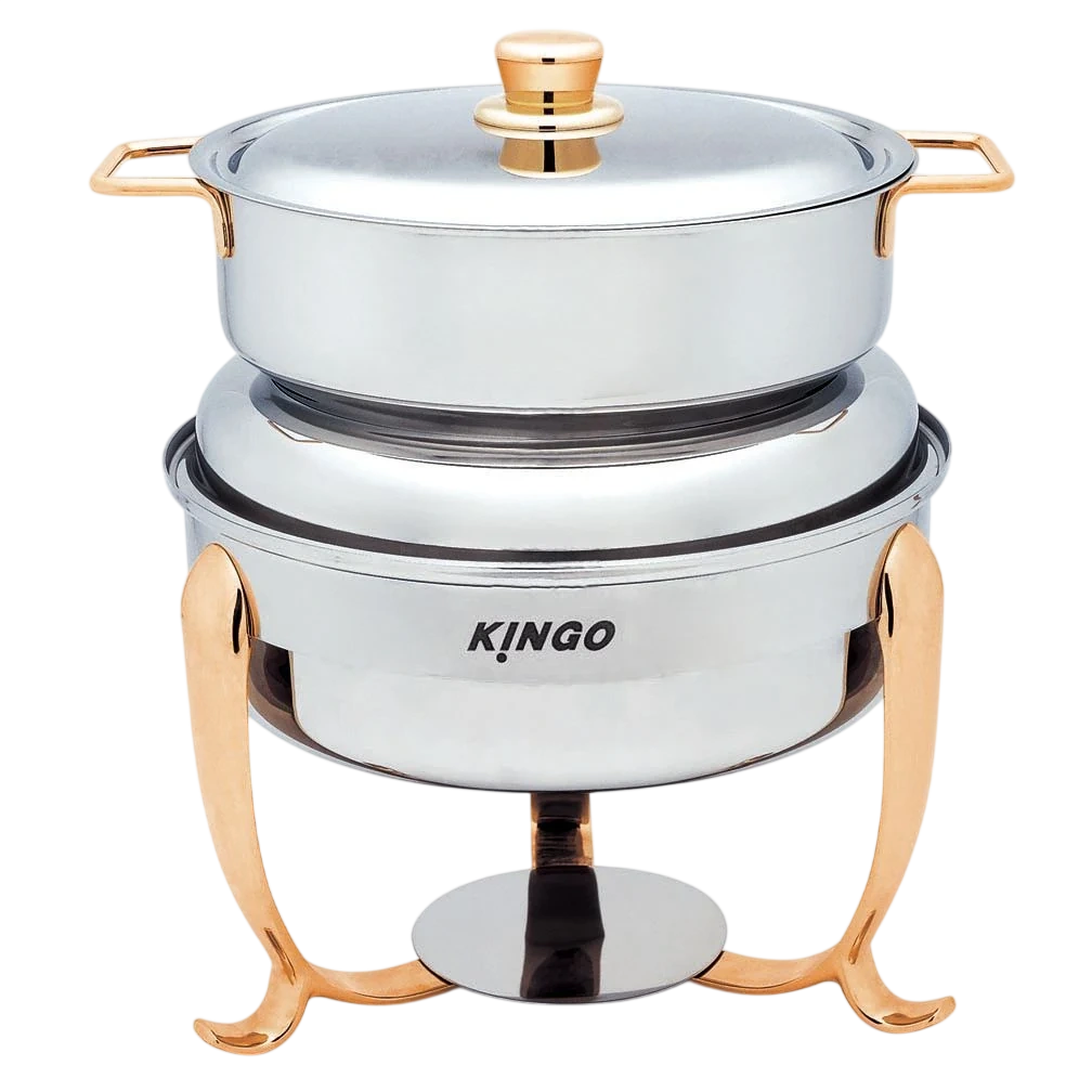 Kingo KG2605-VIC694 Ex-Showroom: Kingo Round Soup Station with Gilt Legs and Handles - KG2605-VIC694