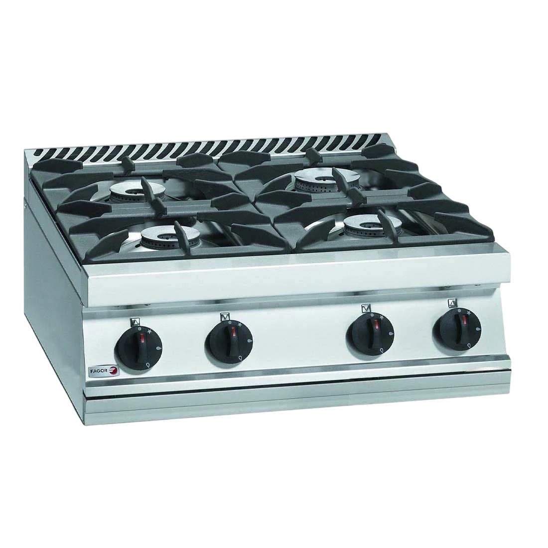 Fagor CG7-40H-NSW1883 Ex-Showroom: Fagor 700 series natural gas 4 burner SS boiling top - CG7-40H-NSW1883