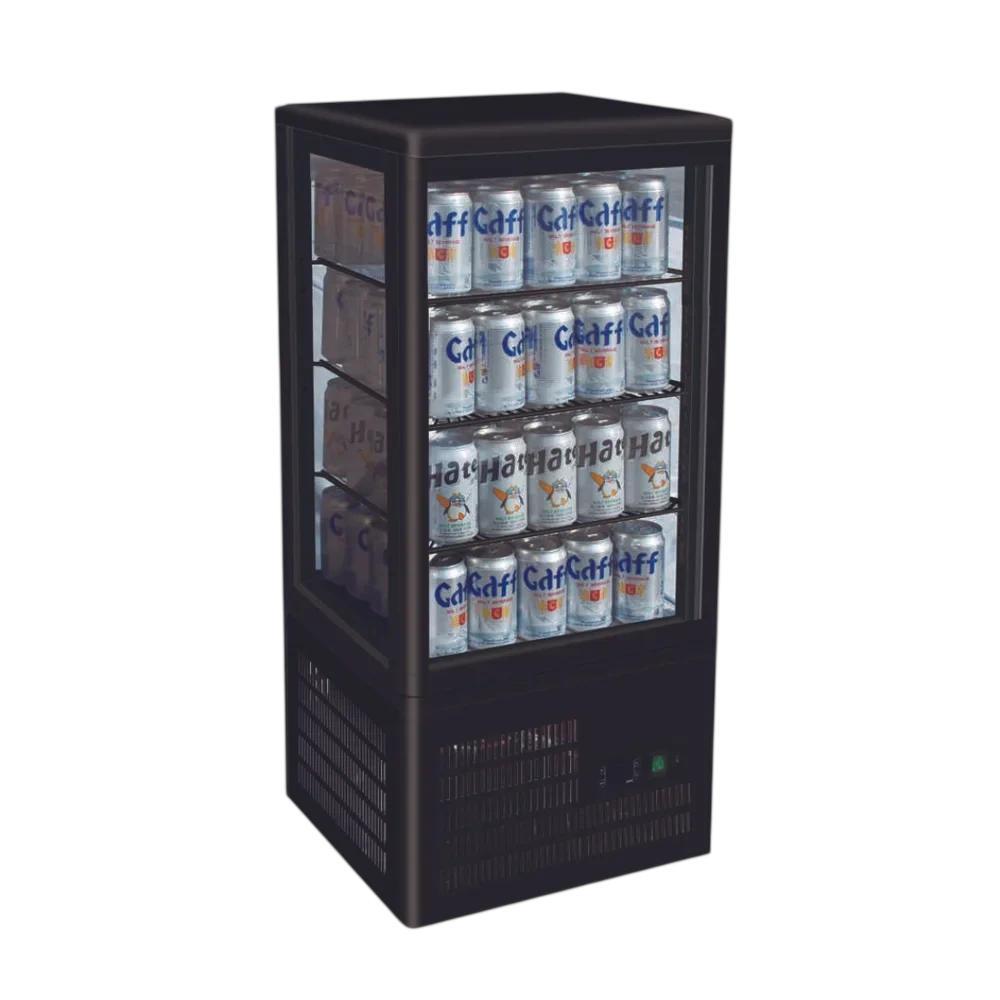 Thermaster TCBD78B-QLD297 Countertop Beverage Display Fridge Black