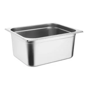 Vogue CU512 1/2 GN Pan – 150mm Deep Heavy-Duty 304 Stainless Steel for Professional Kitchens