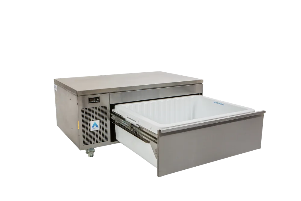 Adande VLS1.HCHS Dual Temperature Drawer Fridge-Freezer – High Castor / Heatshield Top