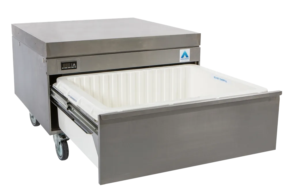 Adande VCR1.CHS Dual Temperature Drawer Fridge-Freezer – Standard Castor (adjustable) / Heatshield Top