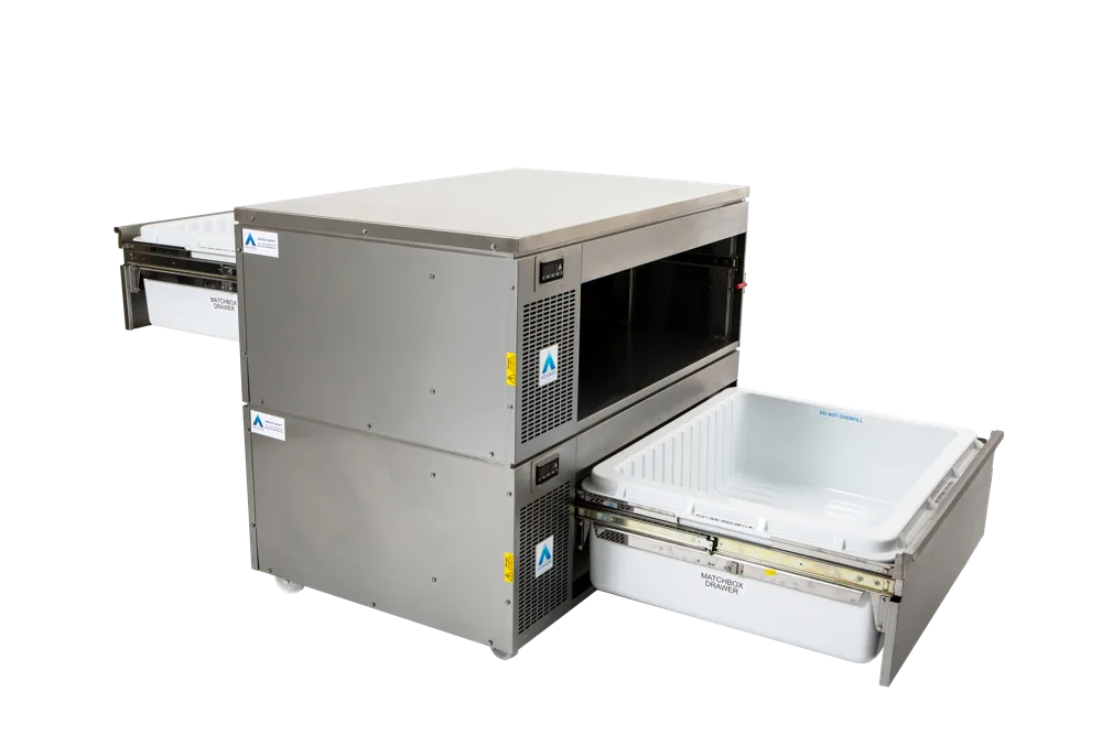 Adande VCM2.CW Dual Temperature Drawer Fridge-Freezer – Standard Castor (adjustable) / Solid Work Top