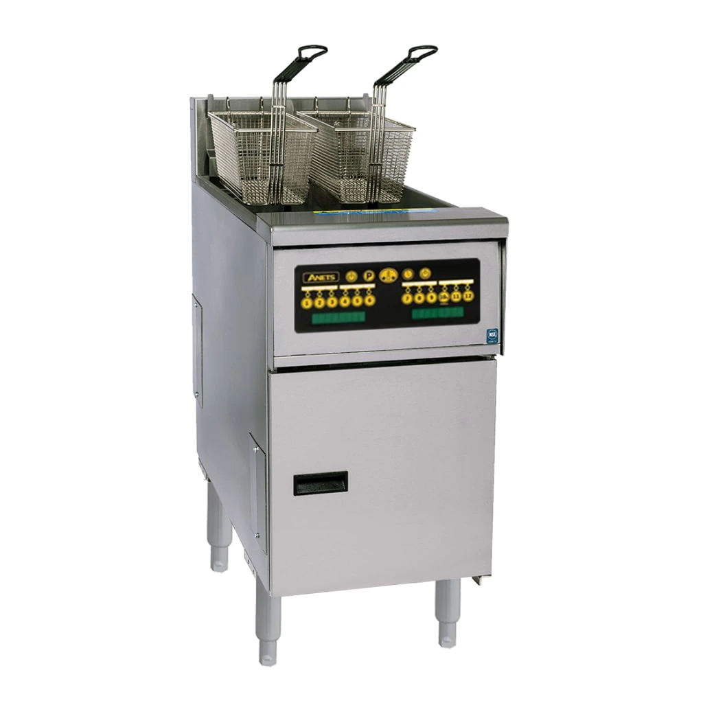 Anets AEP14TC Electric Fryer – 2 x 9-11 Litre Capacity - Computer Control - Split Pot