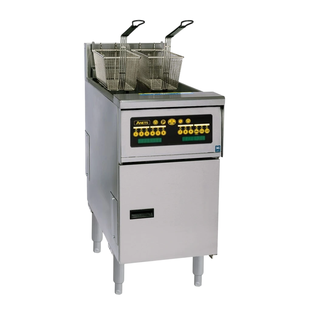 Anets AEP14TC Electric Fryer – 2 x 9-11 Litre Capacity - Computer Control - Split Pot