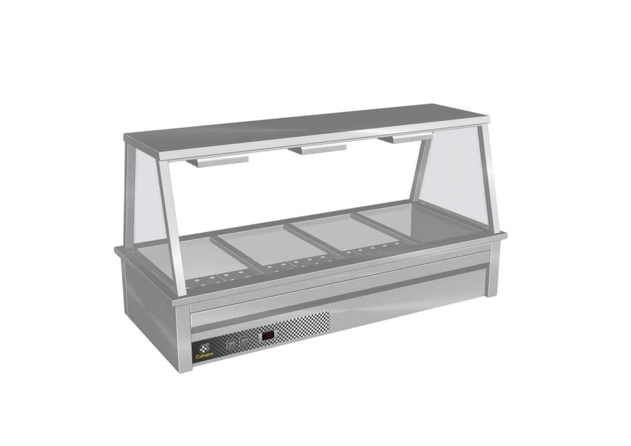 Culinaire CH.BM.D.GA.4 Hot Food Bain Marie – 4 Bay, Drop-in with A-Frame Gantry