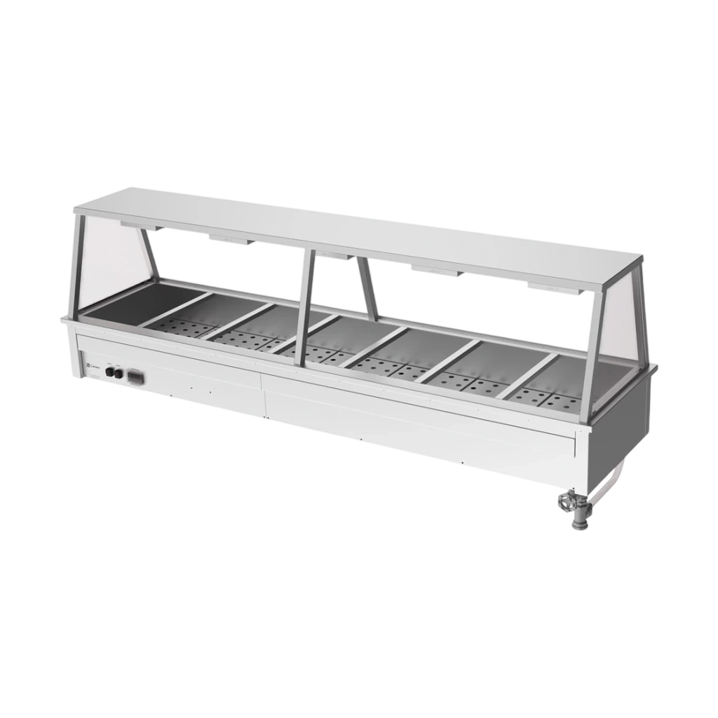 Culinaire CH.BM.D.GA.7 Drop-In Bain Marie – 7 Bay, A-Frame