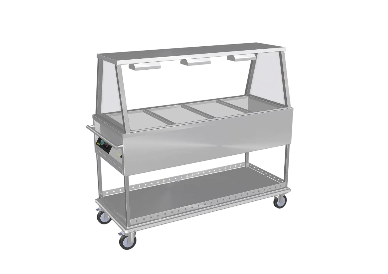 Culinaire CH.BMM.GA.4 Hot Food Bain Marie – 4 Bay, Mobile with A-Frame Gantry
