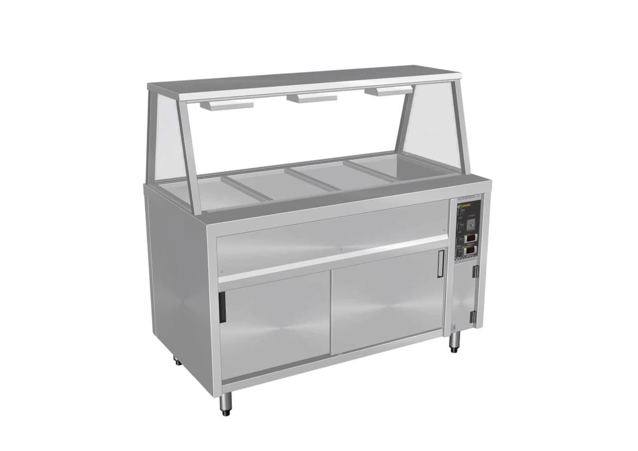 Culinaire CH.BMH.I.GA.4 Hot Food Bain Marie – 4 Bay, Island with A-Frame Gantry