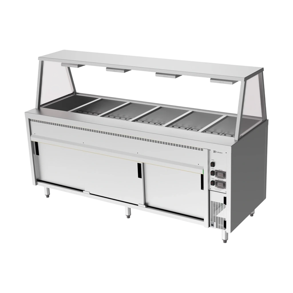 Culinaire CH.BMH.I.GA.6 Hot Food Bain Marie – 6 Bay, Island with A-Frame Gantry