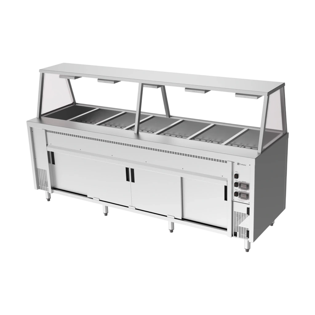 Culinaire CH.BMH.I.GA.7 Hot Food Bain Marie – 7 Bay, Island with A-Frame Gantry