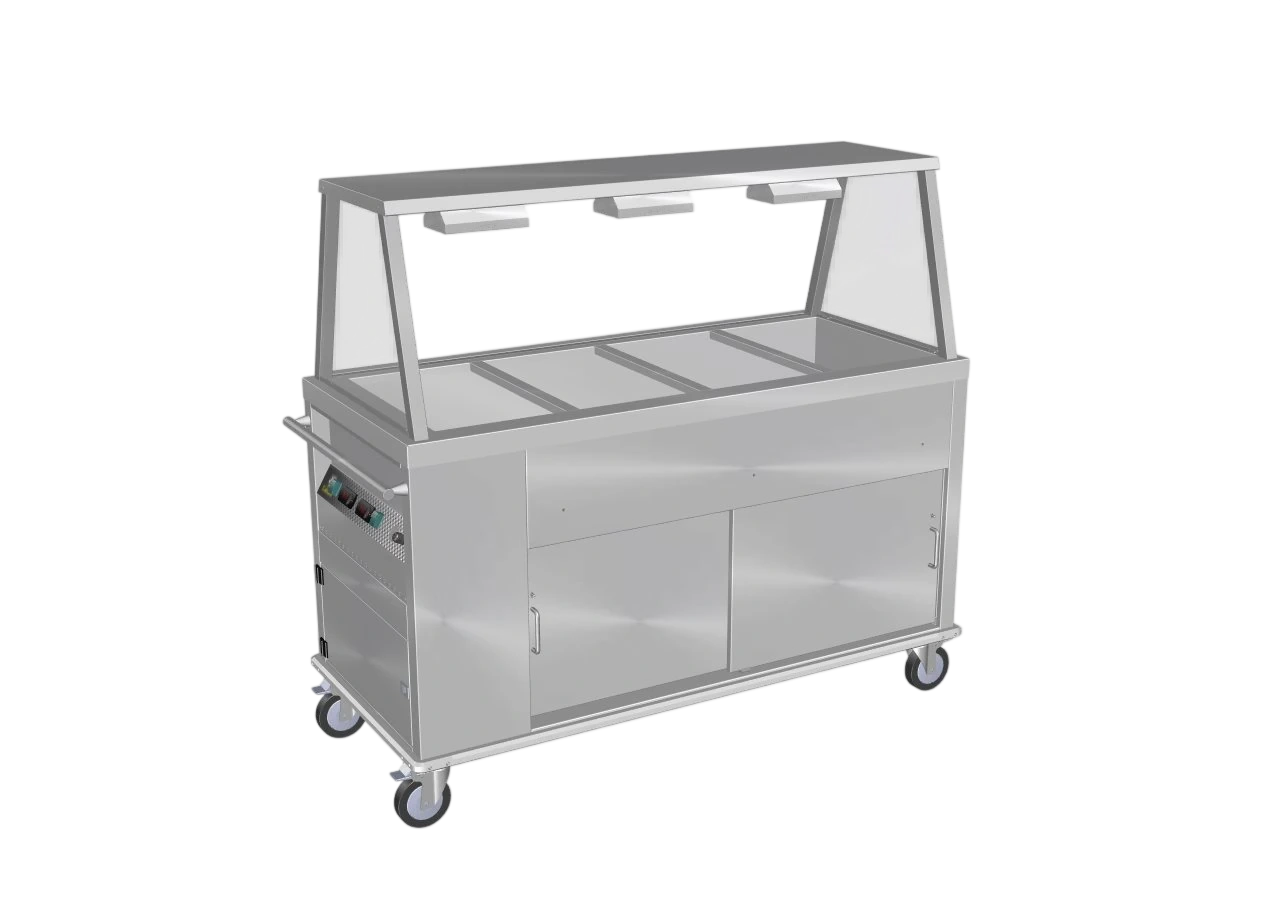 Culinaire CH.BMHM.GA.4 Hot Food Bain Marie – 4 Bay, Mobile with A-Frame Gantry