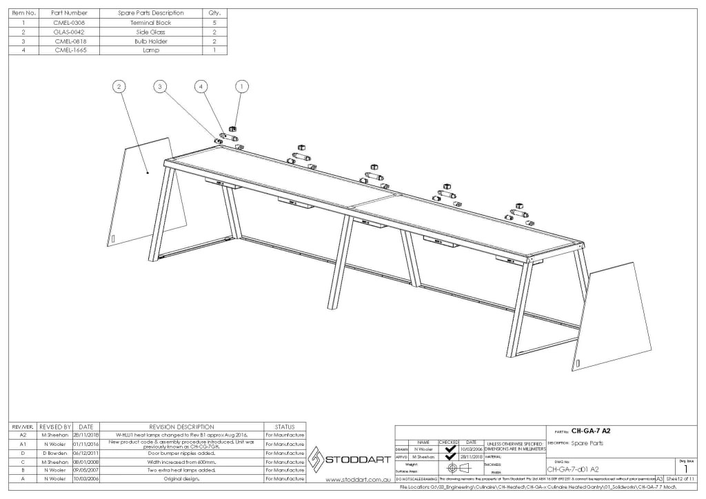 Culinaire CH.GA.7 Heated A-Frame Gantry