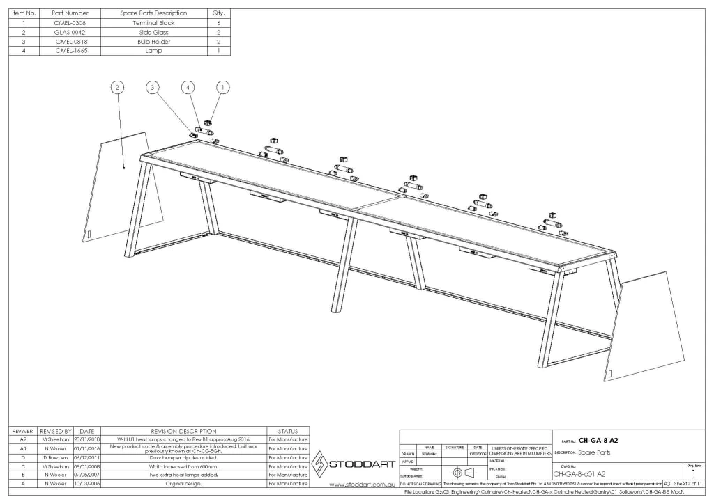 Culinaire CH.GA.8 Heated A-Frame Gantry
