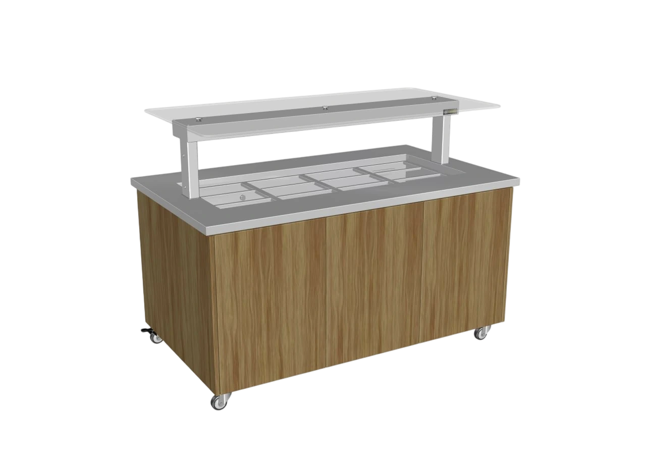 Culinaire CH.IBSJ.BMC.U.GSF.4 Hot Food Bain Marie – 4 Bay, S/S Top & Joinery Panels