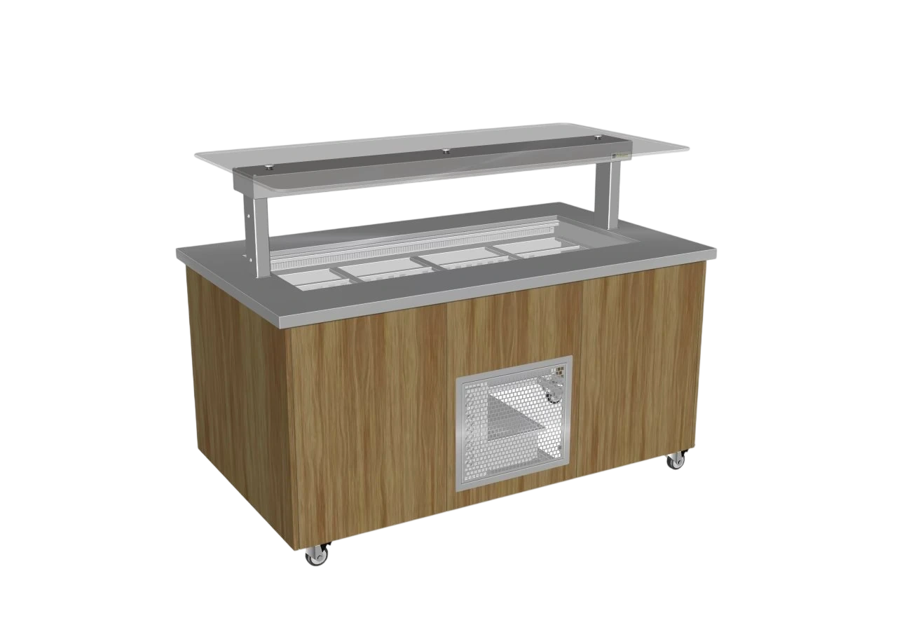 Culinaire CR.IBSJ.CWCF.U.GSF.8 Hot Food Bain Marie – 8 Bay, S/S Top & Joinery Panels
