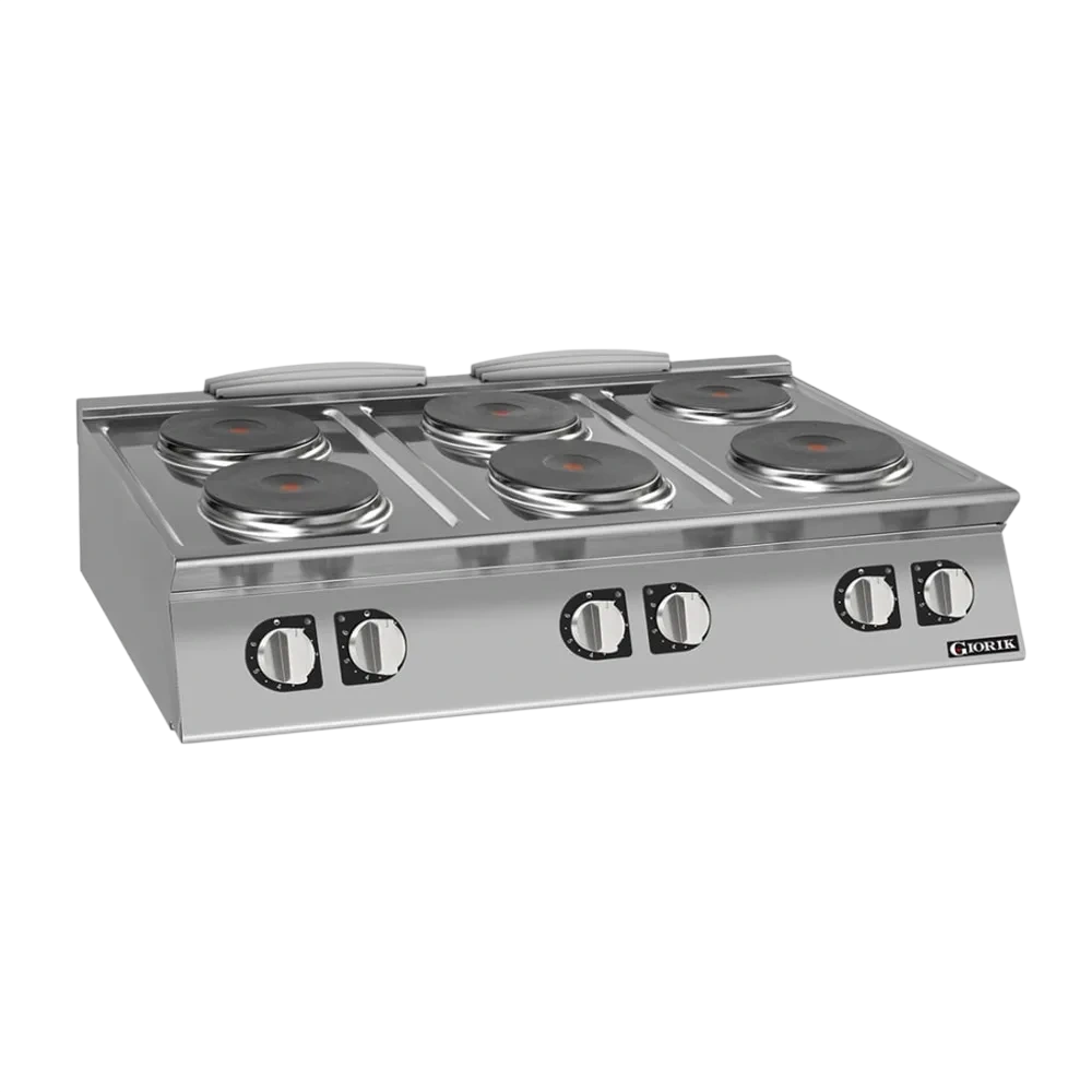 Giorik CE76TTT Cooktop – 6 x Round Hot Plates