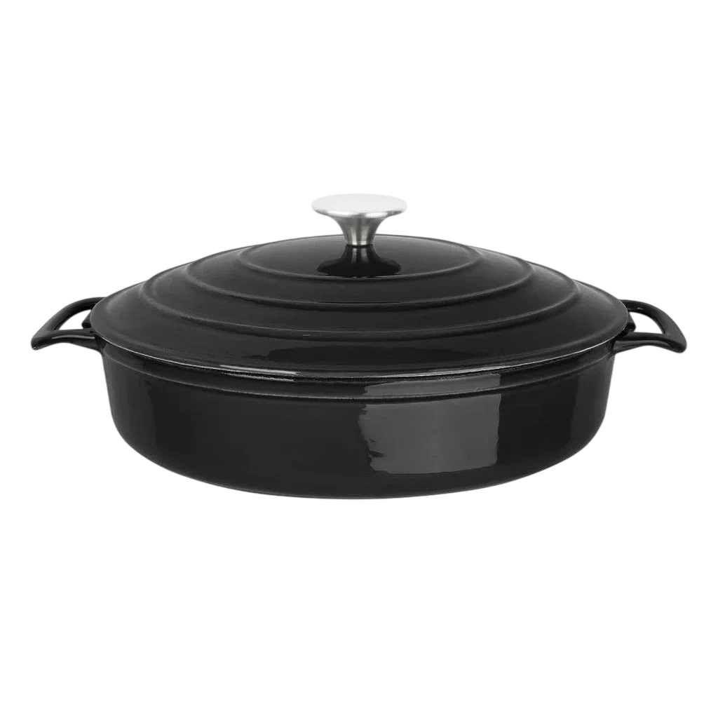 Vogue Saute Pan Round Black - 280mm 3.5Ltr commercial kitchen equipment