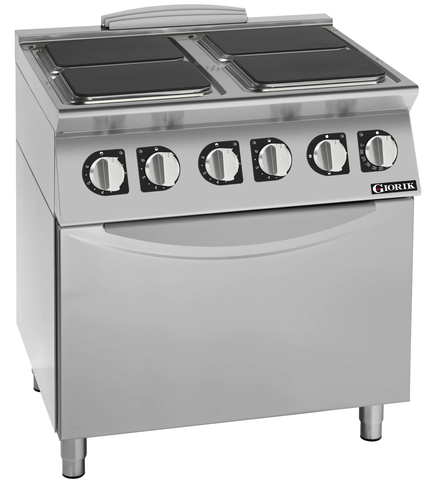 Giorik CE94QET Cooktop – 4 x Square Hot Plates / Standard Electric Oven