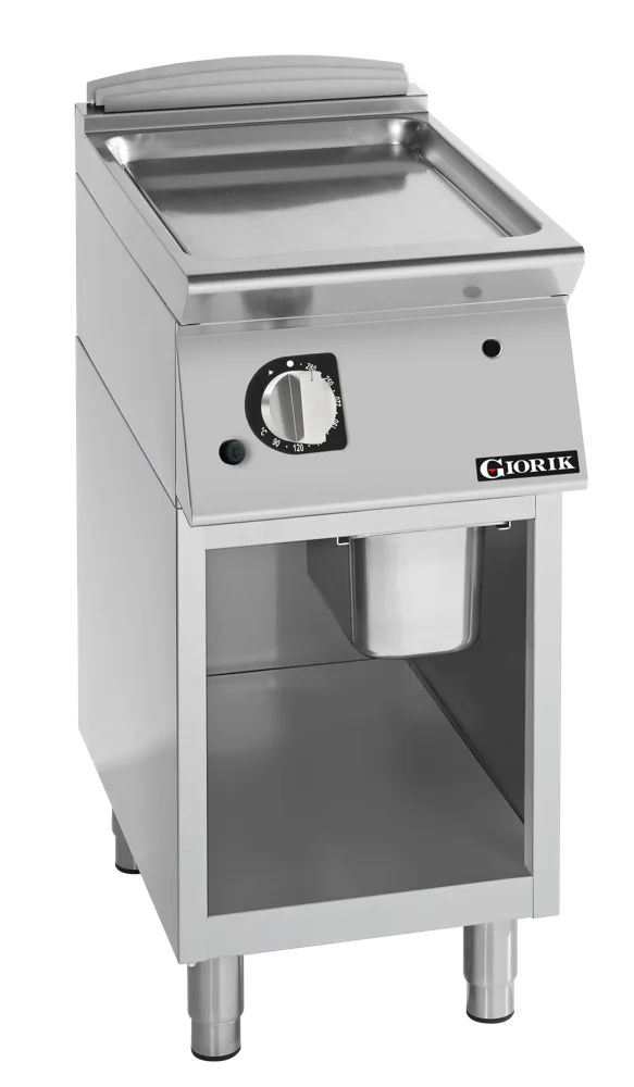 Giorik FLG92GCRXT satin-chrome smooth gas frytop on stand