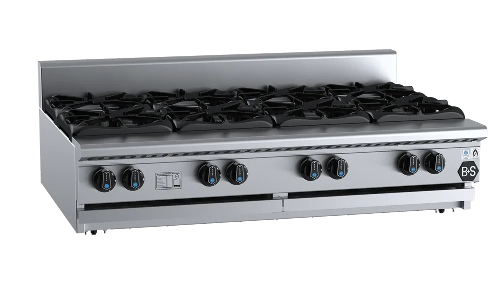 B+S BT-SB8BM Eight Burner Boiling Top Bench Mounted