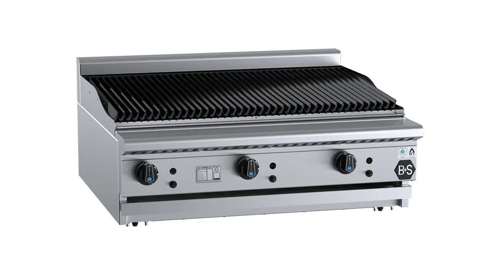 B+S CBR-9BM 900mm bench-mounted charbroiler