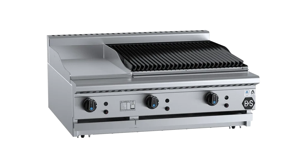 B+S BT-GRP3-CBR6BM grill plate and char broiler