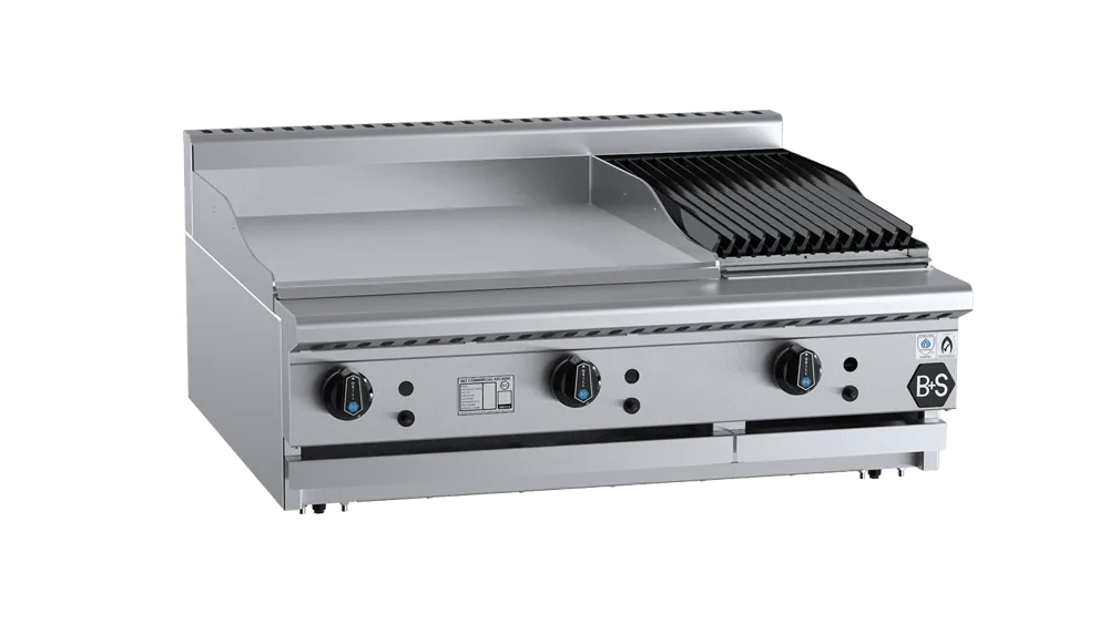 B+S BT-GRP6-CBR3BM grill plate and char broiler