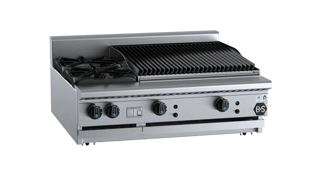 B+S BT-SB2-CBR6BM burner and char broiler combination