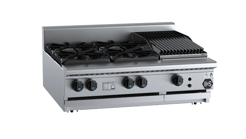 B+S BT-SB4-CBR3BM burner and char broiler combination