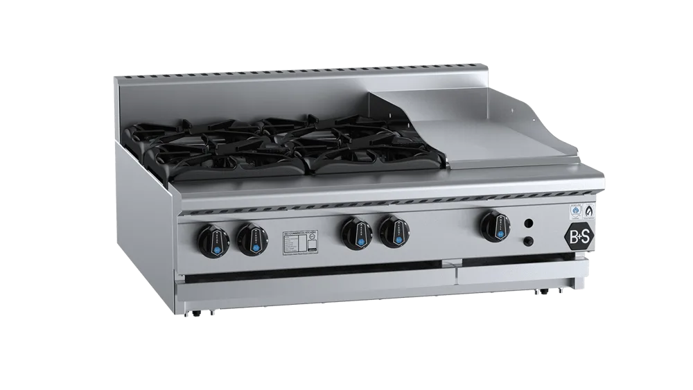 B+S BT-SB4-GRP3BM burner and grill plate combination