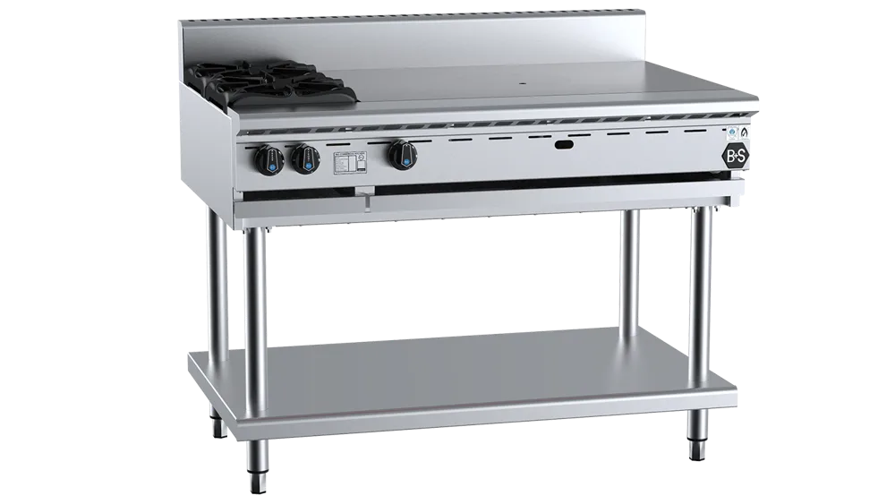B+S BT-SB2-TT9 Combination Two Open Burners & 900mm Target Top