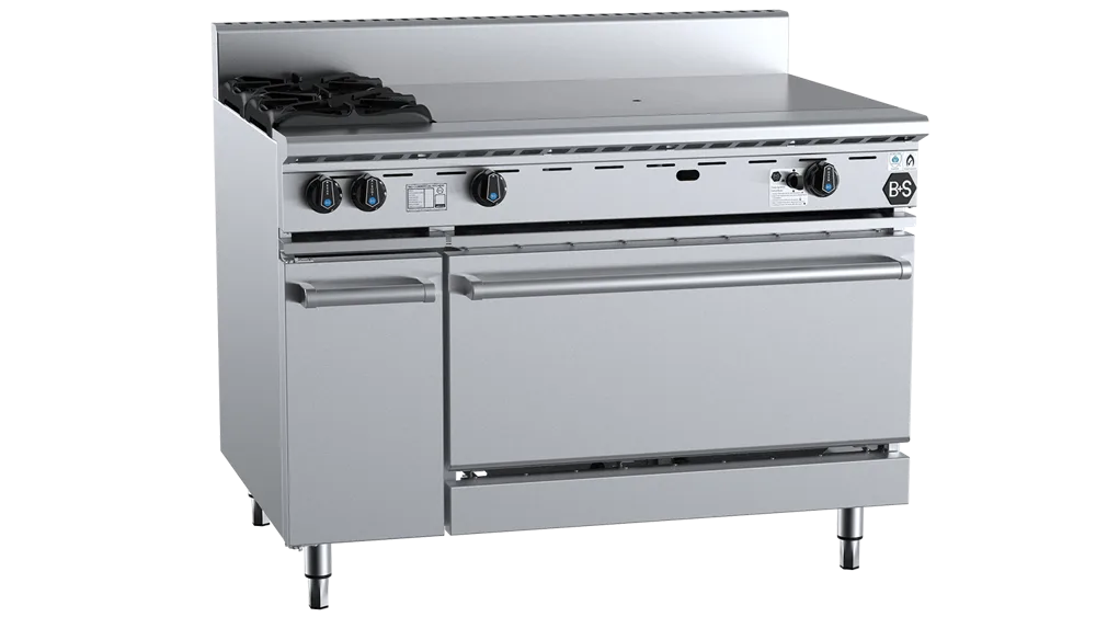 B+S OV-SB2-TT9 Oven with Two Open Burners & 900mm Target Top