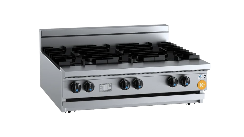B+S KBT-SB6BM Six Burner Boiling Top Bench Mounted