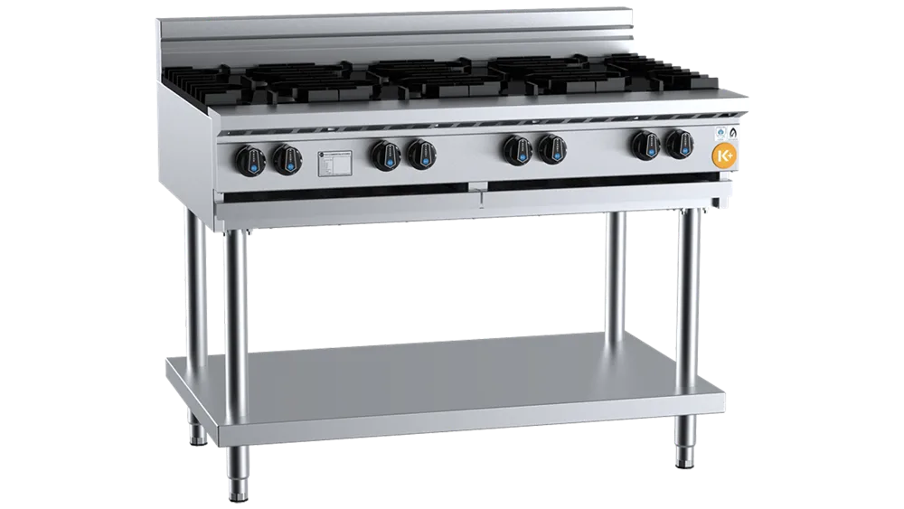 B+S KBT-SB8BM Six Burner Boiling Top Bench Mounted